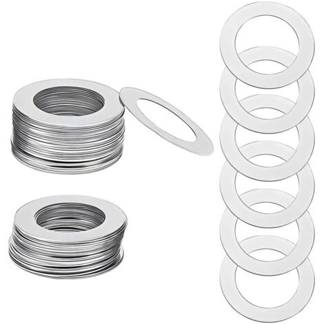 50 Pièces Rondelles Plates M14 Penny Rondelles, Rondelle en 304 Acier Inoxydable, Rondelles de Réparation pour Vis et Écrous, 14x20x0,5mm (1/5)