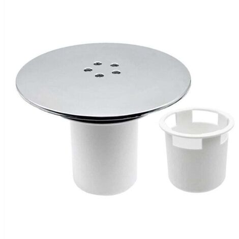 Couvercle de Siphon Douche, Trou Bouchon Douche 90 Mm/115 Mm Remplacement Vidange Finition ChroméE (1/4)