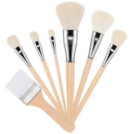 7 Pièces Pinceaux à Dorure pour Peinture Acrylique Polyvalents Ensemble de Tailles Assorties (1/4)