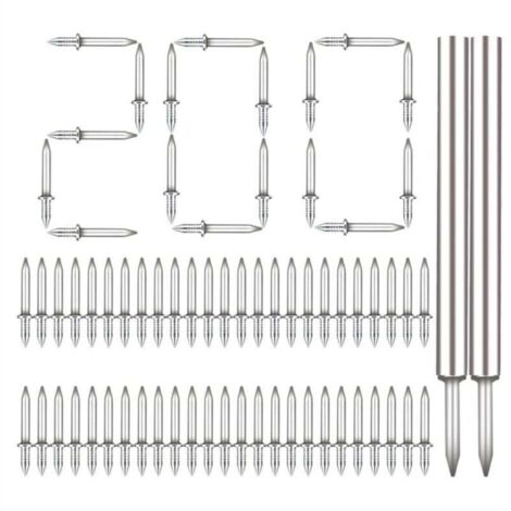 Lot de 200 Clous et Vis Double Tête Sécurité Manchon pour Plinthes (1/4)