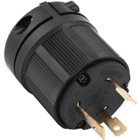 Connecteur de Verrouillage NEMA L5-30 30A 125V avec Boîtier Résistant aux Produits Chimiques, Idéal pour la Connexion au Générateur (1/4)