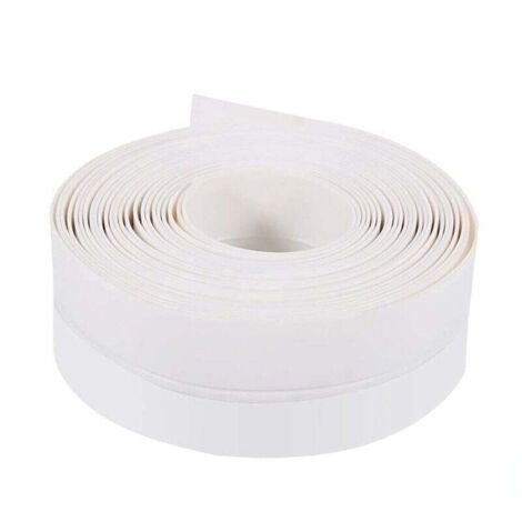 Bande d'étanchéité autocollante en caoutchouc de silicone pour porte et fenêtre - 3,5 cm de large - Étanche - Coupe-vent - Anti-poussière - Insonorisant - 5 m (blanc) A (1/4)