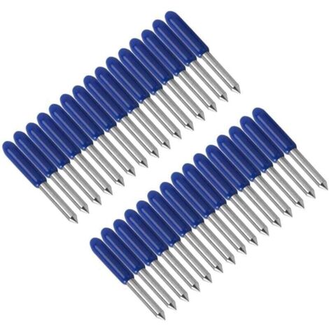Lot de 30 lames de découpe en vinyle à 60 degrés pour traceur de découpe, fraiseuse, outil de sculpture (1/4)