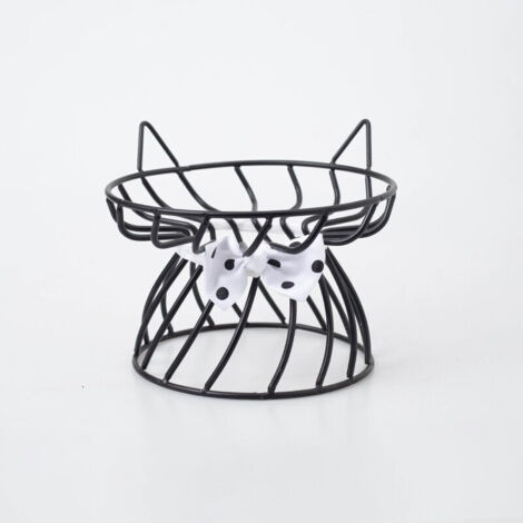 CSPARKV (16×16×13cm)Gamelle Surelevee pour Chat Ceramique - Gamelle Chat Surélevée avec Support en Métal Antidérapant - Bol Nourriture Chat - Gamelles pour Chats Anti Vomissement - Ecuelle Chat - Assi (1/3)