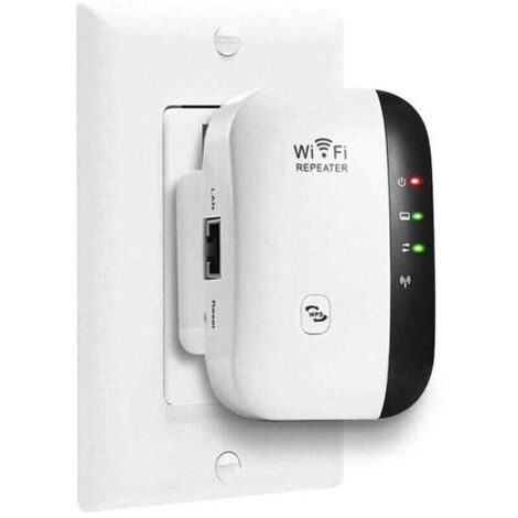 WiFi Répéteur WiFi Booster 2,4 GHz 300Mbps Extenseur sans Fil Amplificateur de Signal du Réseau Avoir AP/RP et WPS Fonction, Compatible avec Toutes Les Box Internet (1/4)