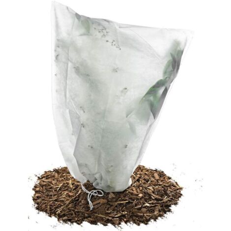 Housse d'hivernage Non tissée 50 g/m² Protection Contre Le Gel des Plantes en Pots et rosiers 120cm x 80cm Blanc (1/4)