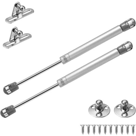 2 Pack Gas Springs, 60N Gas Springs for Furniture, Pistons for Kitchen Doors, Gas Piston for Doors, Cabinet Hinge, Damper Arm for Furniture Hinge (1/4)
