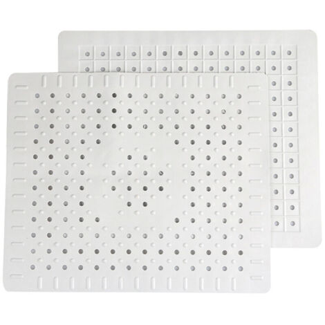 Lot de 2 tapis de protection pour évier de cuisine en caoutchouc antidérapant durable, facile à fileter et à couper soi-même. (1/4)