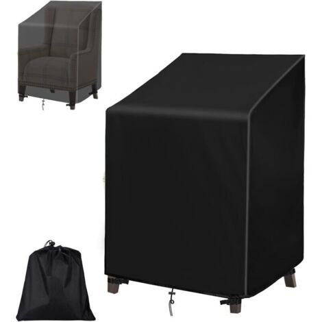 Housse de Chaise de Jardin (68×68×80/120cm), 210D Oxford Housse de Protection pour chaises empilables Imperméable, Housse de Fauteuil Exterieur Empilables, Housse de Salon de Jardin (1/4)