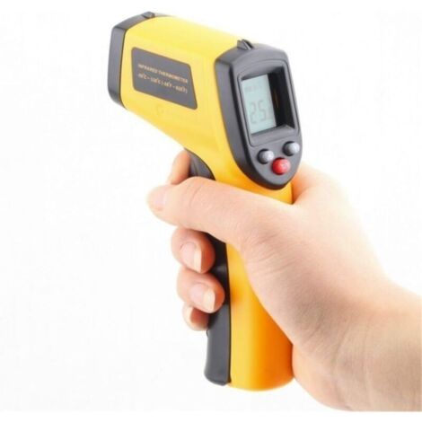 GS Thermomètre numérique infrarouge à écran LCD - Laser - 50  380 °C - Sans contact (1/4)