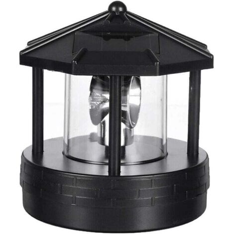 Phare LED rotatif, lampe solaire de jardin, cour, pelouse, étanche, décoration rétro, cadeau exquis pour jardin, terrasse, cour, pelouse, décoration d'intérieur (1/4)
