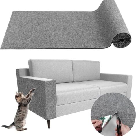 Tapis Griffoir pour Chat Auto-Adhésif, Climbing Cat Scratcher, DIY Trimmable Chats Grattoir, Protège Les Meubles(40X100CM) (1/4)
