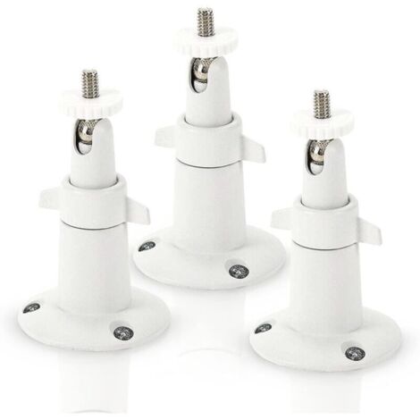 Metal Fixation Murale pour caméra de sécurité Intelligente Arlo - Fixation d'intérieur/extérieur Ajustable pour Les caméras Arlo et Autres modèles compatibles par (3 Pack, Blanc) (1/4)