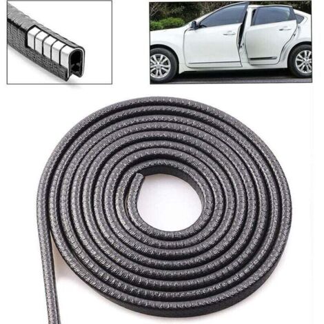 Joint Caoutchouc Porte Voiture 5M Bande Anti Collision Caoutchouc Protections Bord Portière Voiture Protections pour Portières Auto pour la Porte de Voiture du Couvercle du Coffre Edge Bandes - Noir (1/4)