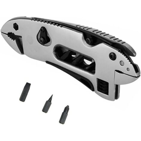 Clé multifonction multifonction avec 7 outils - Portable - Pliable - Multifonction - Réglable - Outil multifonction en acier inoxydable (1/4)