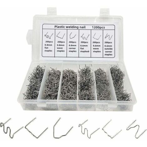 Agrafes Chaudes De Réparation En Plastique Automatique Pour La Réparation De Soudure En Plastique De Pare-Chocs De Voiture, 1200PCS (1/4)