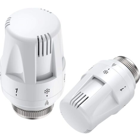 Homgen Lot de 2 têtes de thermostat thermostatiques pour radiateur M30 x 1,5 mm (1/5)
