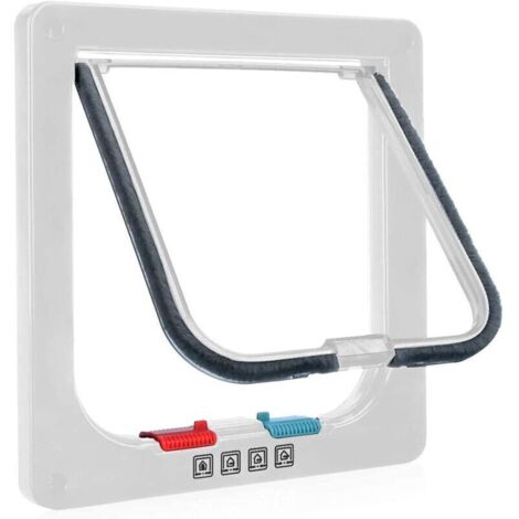 Chatière pour Chat, Verrouillage Manuel à 4 Voies, économe en énergie, Coupe-Froid, Pratique, Petit Chien, Facile à Installer et à Utiliser, Version améliorée (1/4)