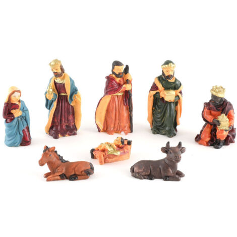 Figurines de crèche (ensemble de 8 pièces) et Noël - Résine (1/5)