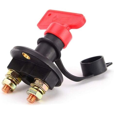 Coupe Circuit Batterie, Universel Isolateur de Batterie, Convient pour Voiture, Camping-Car, Interrupteur Universel d'Arrêt d'Urgence de Pompe de Cale de Yacht (1/4)
