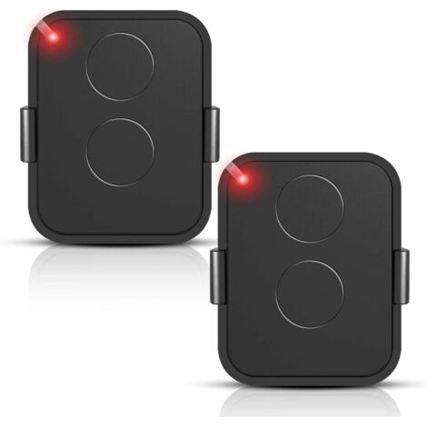 Lot de 2 télécommandes ON2E, émetteur 2 canaux 433,92 MHz, télécommande pour portail, code tournant sécurisé, compatible avec les récepteurs automatisés (1/4)
