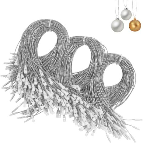 SULOLI 300pcs Ficelle de Noël,Corde de Décoration de Noël Décoration de l'arbre de Noël (Argent) (1/5)