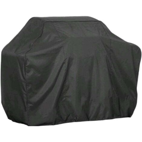 Bâche BBQ Housse,Housse De Protection Barbecue,Bâche BBQ avec Cordon,Couverture Grill Imperméable 210D Oxford Noir 145 X 61 X 117Cm,Noir (1/4)