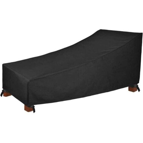 Housse de protection imperméable, coupe-vent et résistante aux UV, en tissu Oxford 210D, pour transat, chaise longue (210 x 75 x 40 x 80 cm) (1/4)