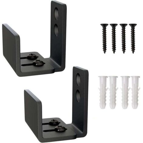 2pcs Guide de sol pour porte coulissante, réglable pour porte et armoire, en acier (1/4)