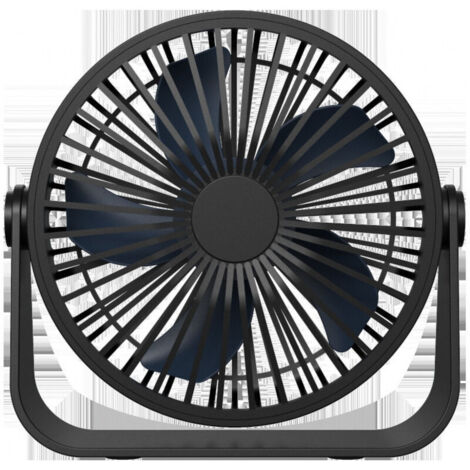 Ventilateur de Bureau USB, Ventilateur de Table à 3 Vitesses, Ventilateur Silencieux Réglable à 360°, Ventilateur Portable pour Bureau, Maison, Chambre, Voiture, Camping (1/4)