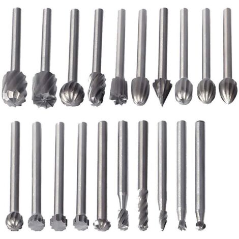 20 Pcs Fraises Rotatives HSS Burrs Rotatives Embouts de Fraisage Outil Routage de Bois Accessoires Outil Rotatif NPTERBL (1/5)
