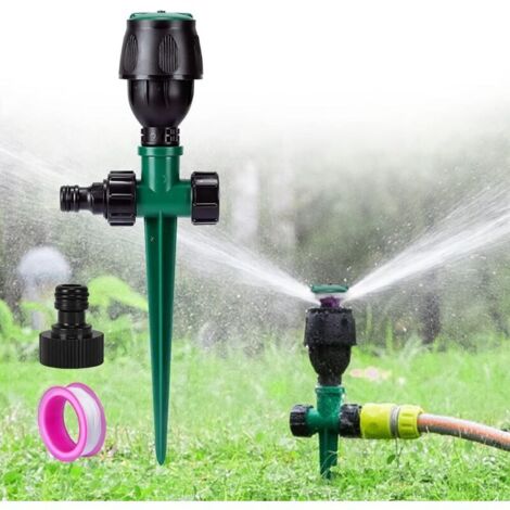 Arroseur de Jardin, Arroseur pour Pelouse Circulaire Automatique Arrosage Système Irrigation Rotatif à 360 Base de Pointe Arroseur pour Gazon Pelouse Jardin (1/5)