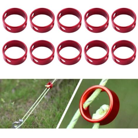 10pcs Tendeurs de Corde Tendeurs de Tente Ajusteurs de Tente d'aluminium Alliage de Cordon de Cordon Coupe-Vent Tente Tente de Corde de réglage de la Corde (1/5)