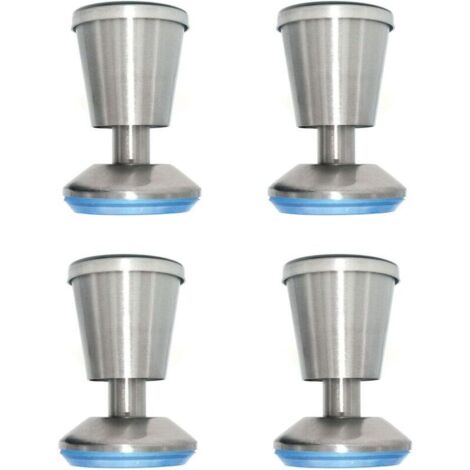 Lot de 4 pieds de meuble en acier inoxydable Hauteur 80 mm Hauteur réglable 0-5 mm (1/5)
