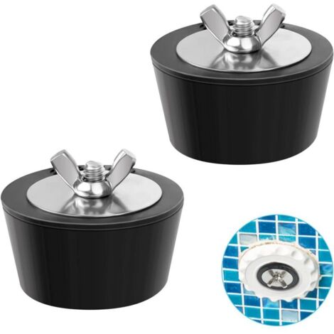 Accessoires de piscine, 2 bouchons d'hiver en caoutchouc Bouchons de piscine (diamètre 51mm) (1/4)