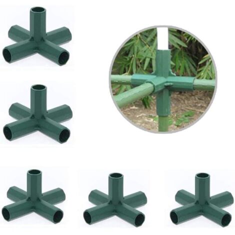 5Pcs Connecteur De Cadre De Serre Chaude Connecteur De Cadre De Serre Chaude De Soutien Stable Connecteur De Construction De Cadre Accessoires De Connexion en Plastique De Serre,16mm (1/5)