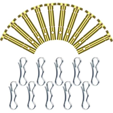 10 Pièces Goupilles de Cisaillement et 10 Pièces Goupilles Fendues de Remplacement pour Cub Cadet 738-04124A 714-04040 Souffleuse à Neige MTD Craftsman Cub Cadet (1/5)