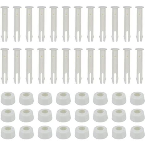 Lot de 24 broches pour piscine - 6 cm - Avec capuchon - Accessoires pour piscine (1/5)