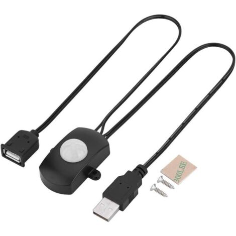 Mini détecteur de Mouvement PIR commutateur détecteur de présence pour DIY d'éclairage à LED, détecteur de détecteur de Mouvement Infrarouge PIR Interrupteur Interface USB (1/5)
