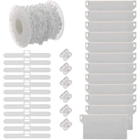 Kit de réparation de Stores verticaux, Accessoires pour store vertical, connecteurs de chaîne en plastique Connecteurs supérieurs Cintres de 89 mm Poids Lattes (1/5)