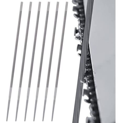Limes Rondes pour Chaîne Tronconneuse 4.8mm 6 pièces Lime Ronde d'affûtage pour Réparer et Affûter (1/5)