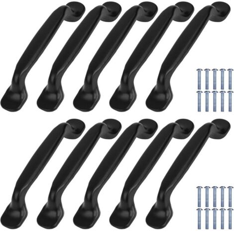 10x Cuisine Armoire Porte Poignées Placard Tiroir Chambre Meubles Tirer Entraxe 96mm, Aluminium, avec des vis，Pour poignée de porte d'armoire de cuisine poignée de meuble avec vis pour tiroir d'armoir (1/5)