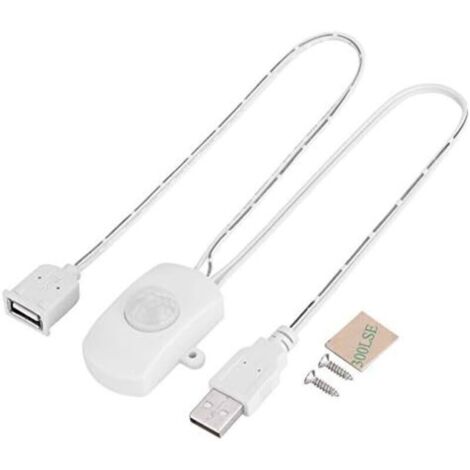 Mini détecteur de Mouvement PIR commutateur détecteur de présence pour DIY d'éclairage à LED, détecteur de détecteur de Mouvement Infrarouge PIR Interrupteur Interface USB (1/5)