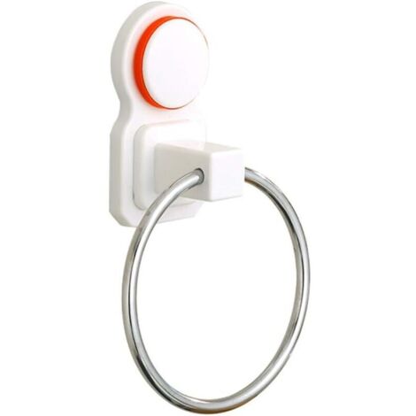 Facile Anneaux Porte-Serviettes,Ventouse De Salle De Bains Porte-Serviette,Acier Inoxydable Porte-Bagages,Convient À Cuisine Un Hôtel Installation Sans Trou/blanc / 14 cm. (1/5)