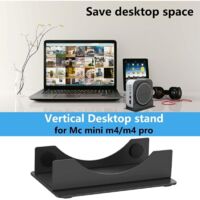 Support pour Mac Mini m4/m4 Pro Métal,Support Moniteur Bureau pour Apple Mac Mini m4, Stand pour Mac Mini m4, Supports pour Bureau Famille