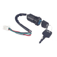 Interrupteur D'allumage, Clé de Verrouillage de L'interrupteur D'allumage à 4 Fils pour Quad ATV Go Kart Pit Dirt Bike Cyclomoteur Scooter Autres pièce de rechange pour voiture