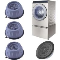 Patin Machine à Laver, 4 Pièces Pied Machine a Laver avec Patin en Caoutchouc, Pied Anti Vibration Machine a Laver pour Machines à Laver et Sèche-Linge, Patins Anti Vibration Lave Linge