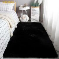 Tapis moelleux, tapis à poils longs, tapis d'entrée à poils longs doux et moelleux pour salon, chambre, chambre d'enfants, décoration de la maison - 60120cm
