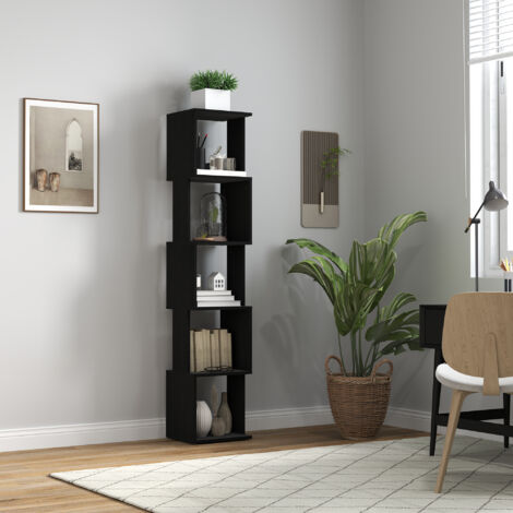 Bibliothèque étagère Design Moderne à 5 Niveaux – Rangement Pratique pour Maison ou Bureau. noir (1/5)