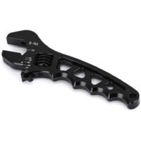 Adjustable Wrench Lightweight Aluminum AN3-AN12 Hose Fitting Tool Spanner(Black)
